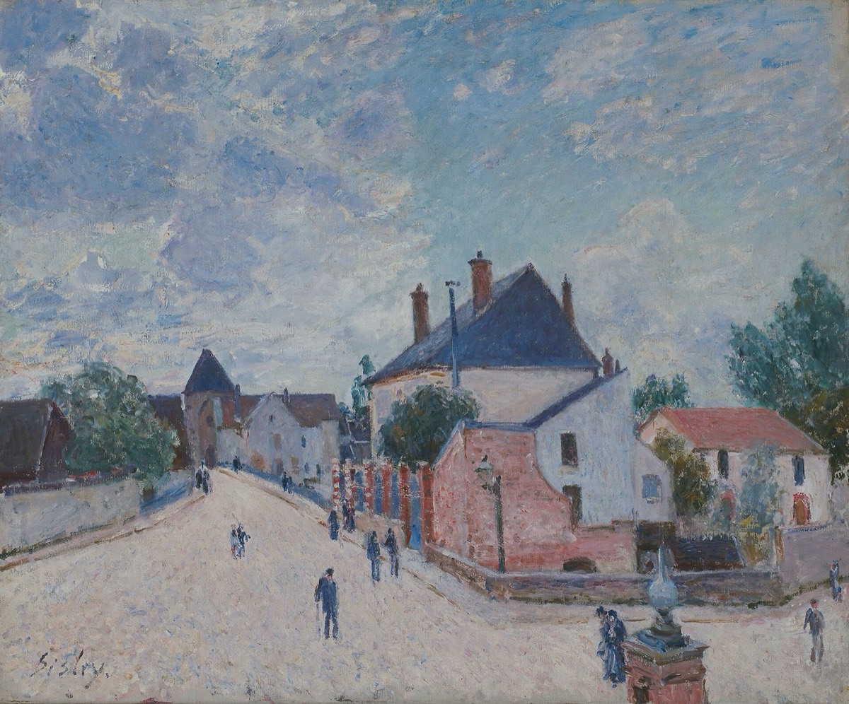 Alfred Sisley, Street in Moret, c. 1890