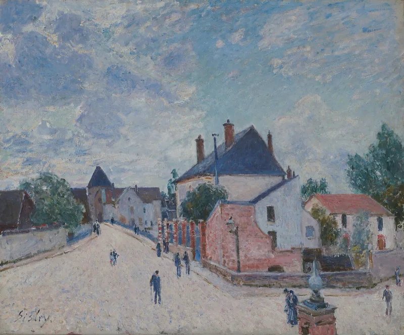 Alfred Sisley, Street in Moret, c. 1890